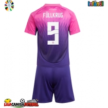 Camisa de Futebol Alemanha Niclas Fullkrug #9 Equipamento Secundário Infantil Europeu 2024 Manga Curta (+ Calças curtas)